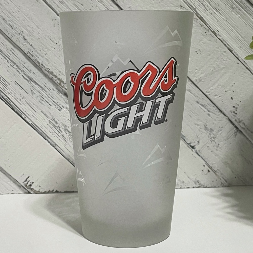 Coors Light frosted beer glass
